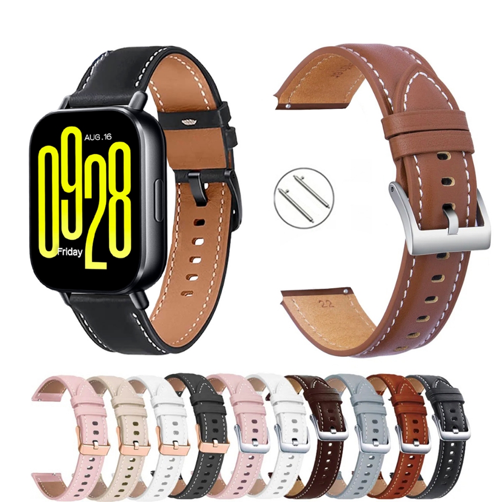 Pulseira 22mm de Couro para Redmi Watch 5 Active de Engate Rapido