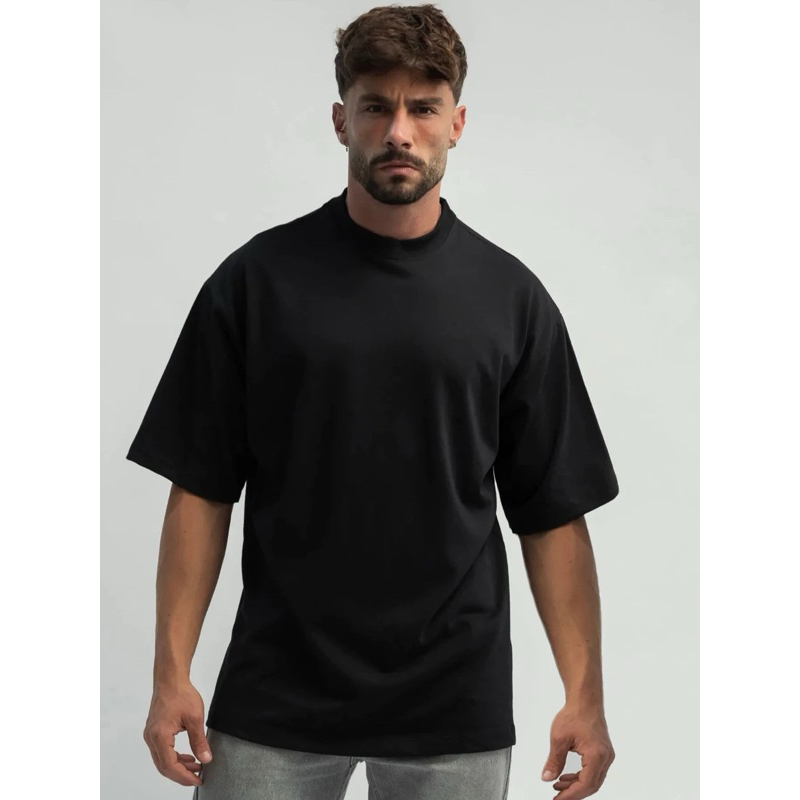 Camiseta Oversized Suedine Malhão 60.1 Streetwear Macio Gola