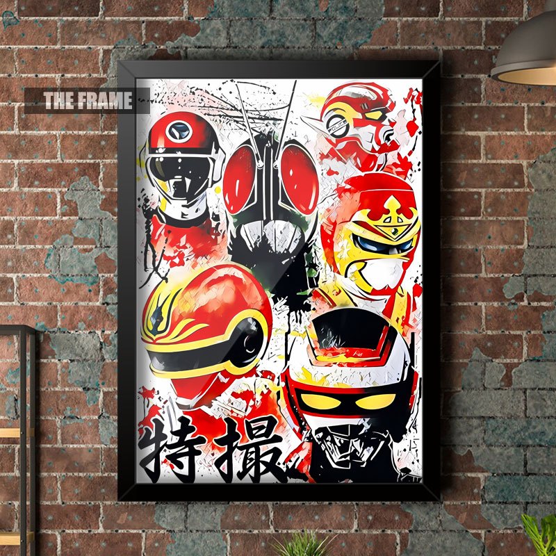 Quadro Decorativo Séries Japonesas Tokusatsu Jaspion Jiraiya Kamem ...