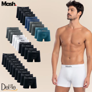 Kit Com 10 Cuecas Box Boxer Sem Costura Microfibra Confortável Original Mash em Oferta na Shopee