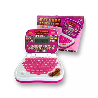 Mini Notebook LapTop Educativo Didático Bilíngue Português Inglês Matemático Musical