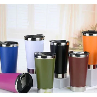 Copo Térmico com Tampa Abridor 473ml Cerveja Gelada Café Quente Caneca
