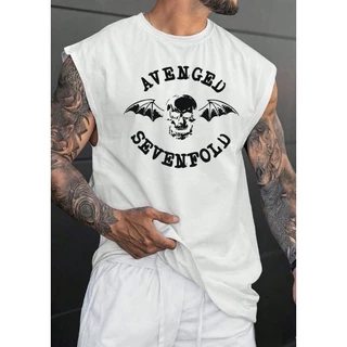 Camiseta Unissex Oversized Regata Oversized Manga Longa Camisa comum T-shirt Plus Size Estampa Avenged Sevenfold