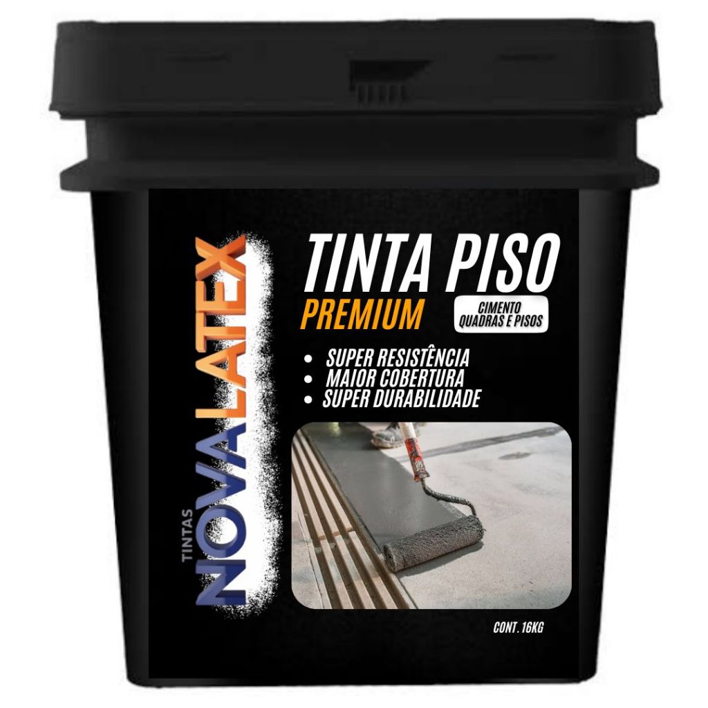Tinta Para Piso 18kl Quadra Calçada Garagem Alto Rendimento lavável ...