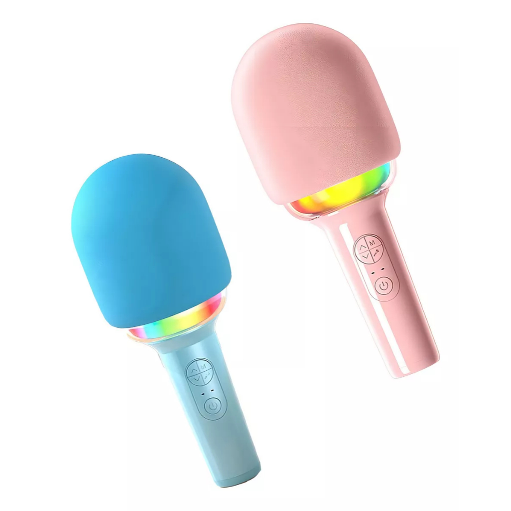 Microfone Colorido Com Caixa de Som Bluetooth - AL-929 - Altomex