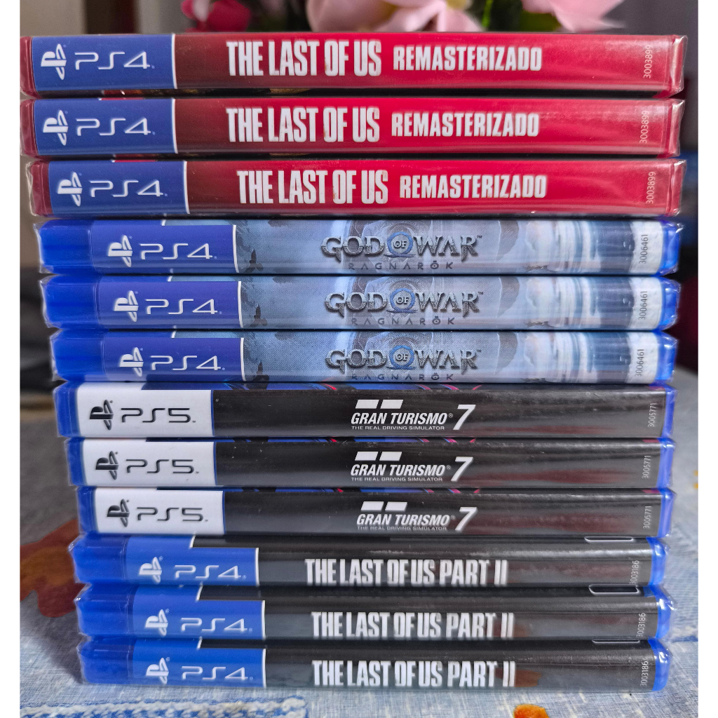 Jogos de Ps4: The Last Of Us Remasterizado, The Last Of Us Part 2 e God Of War Ragnarok Ps4 Lacrados