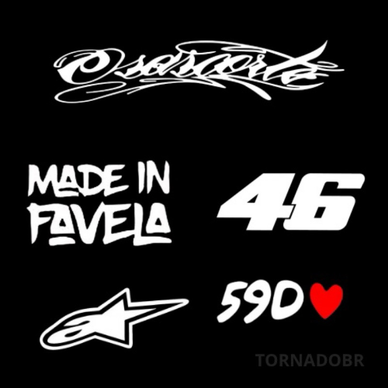 kit Adesivos Osascorte Made in Favela 59D 46 AIpnestrars Moto Carro ...