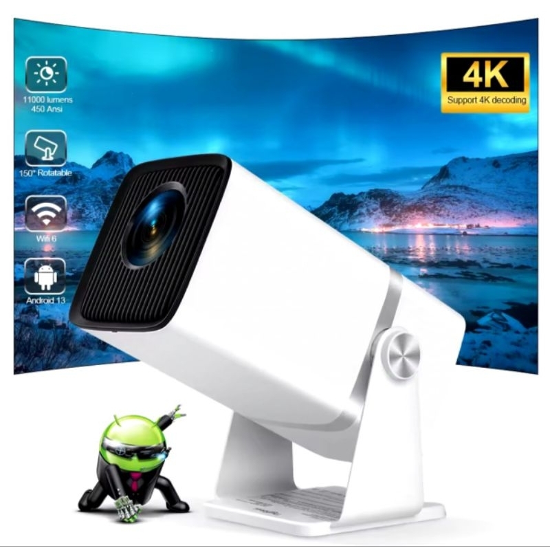 ThundeaL TD80W para 2K 4K Android 13 Projetor Nativo 1080P PK HY320 Dual Wifi6 BT5.0 1920*1080P Cinema Projetor de feixe