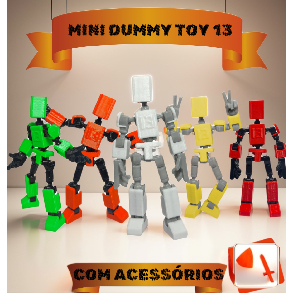 Boneco Mini 13 - Dummy Boneco Articulado Action Figure Com Acessórios ...
