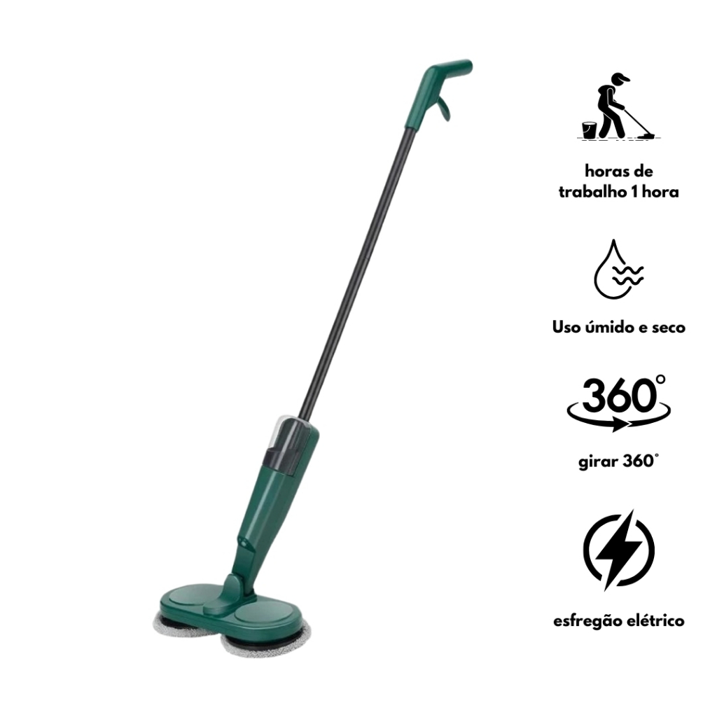 Maquina de limpeza Mop Elétrico Automático Sem Fio Inteligente | Shopee ...