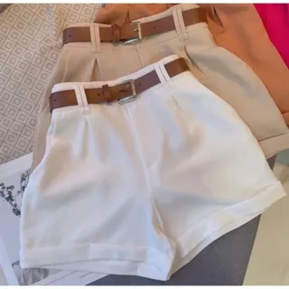 Kit 2 Shorts Alfaiataria Feminina Social Cintura Alta Disfarça Barriga em Oferta na Shopee