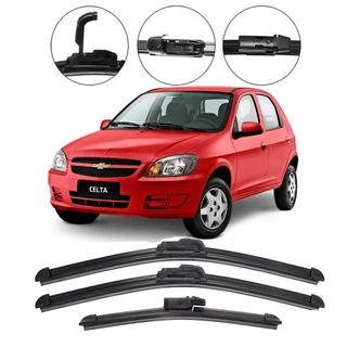 Kit Palhetas Limpador De Parabrisa Dianteiro + Traseiro Celta 2004 Até 2013 em Oferta na Shopee