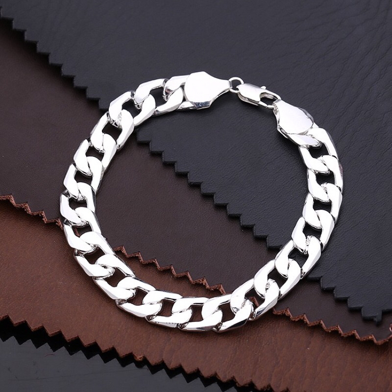 PULSEIRA DE PRATA GRUMET MASCULINA 22CM GROSSA BRACELETE MASCULINO ...
