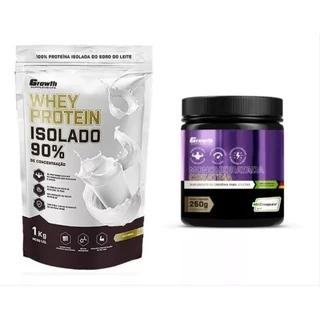 KIT Growth Supplements 1x Whey Protein Isolado e 1x Creatina Creapure 250g