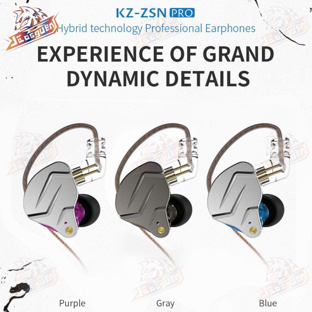 Fone de ouvido in-ear gamer KZ Audio ZSN/ Pro/Pro X/Pro 2 Standard