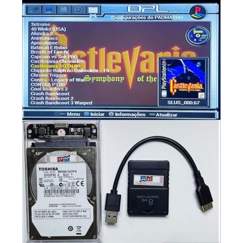 kit opl HD 500GB + memory card | Shopee Brasil