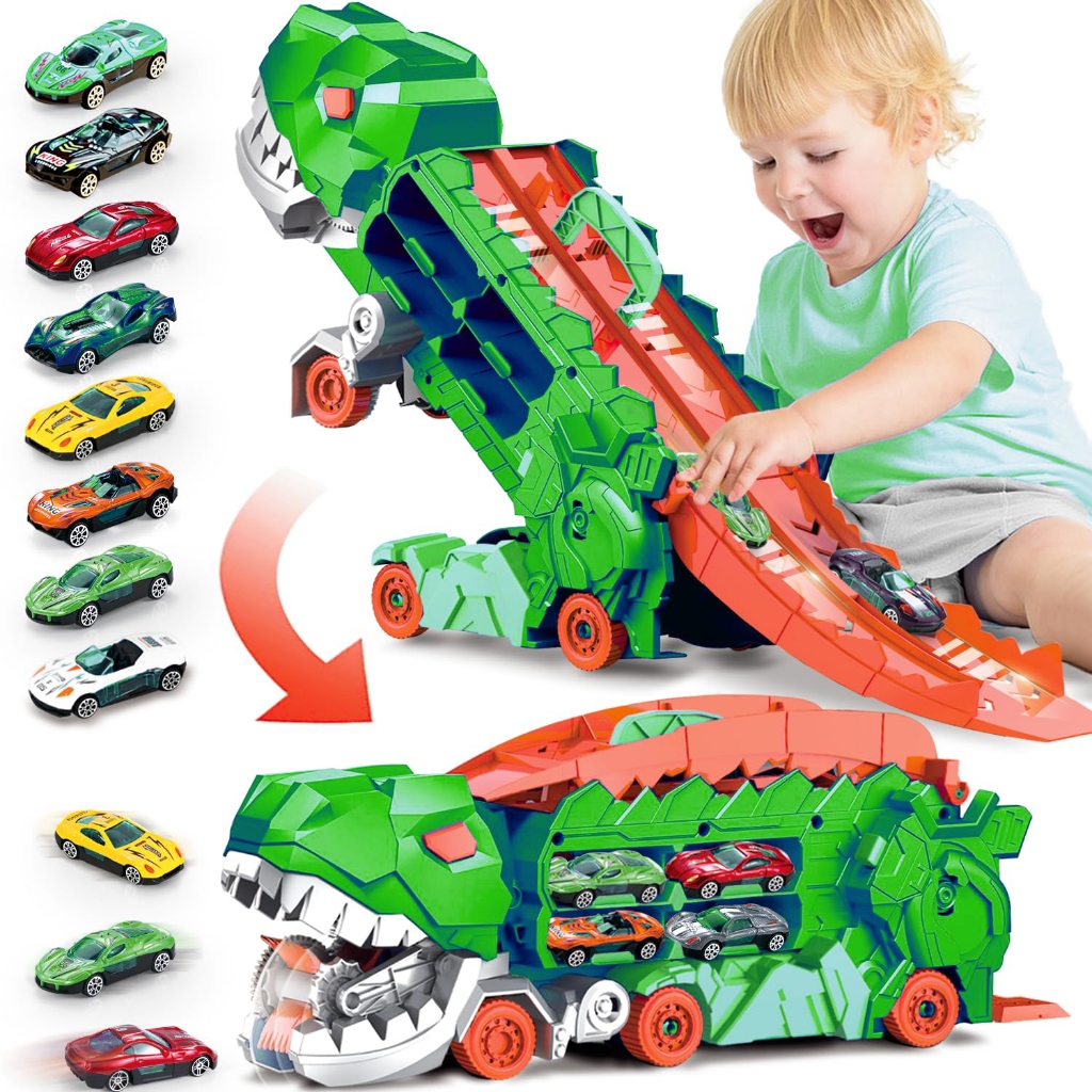 Medoosi Kit Infantis Grande Brinquedo Carrinho De Dinossauro Carros De ...