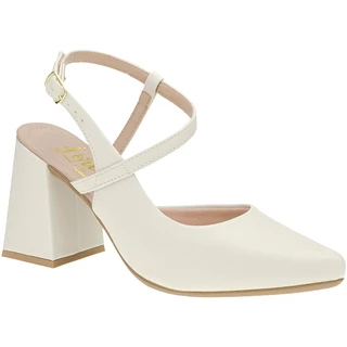 Slingback Feminino Scarpin Salto Alto Bloco 2395