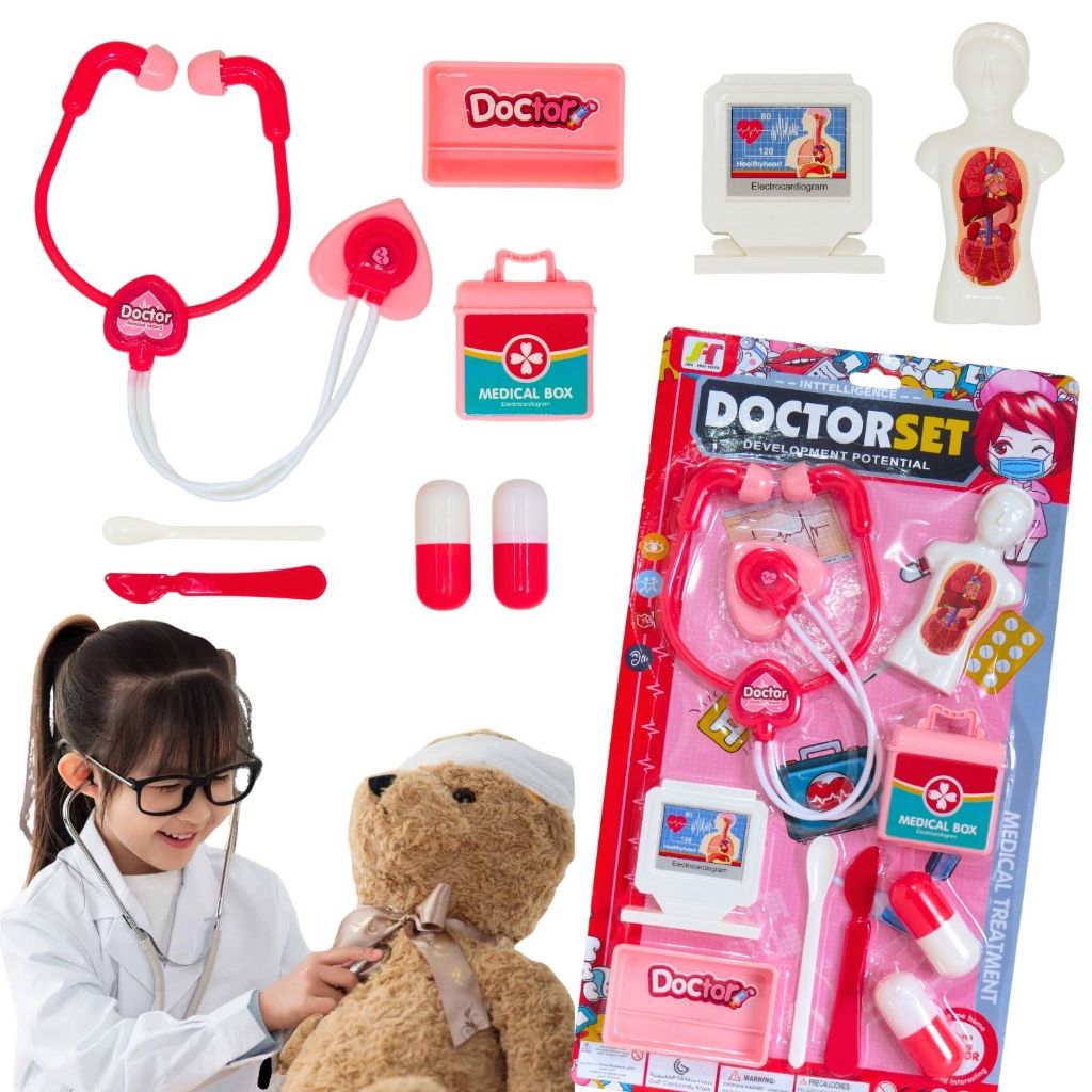 Brinquedo Infantil Kit Médica Doutora Enfermeira Profissão Interativo ...