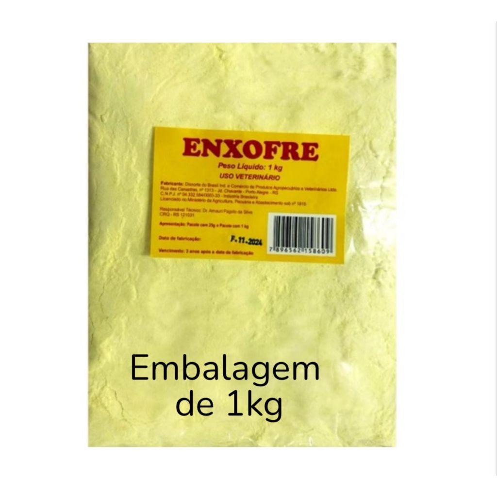Enxofre adubo fertilizante em pó pureza 99% 1kg