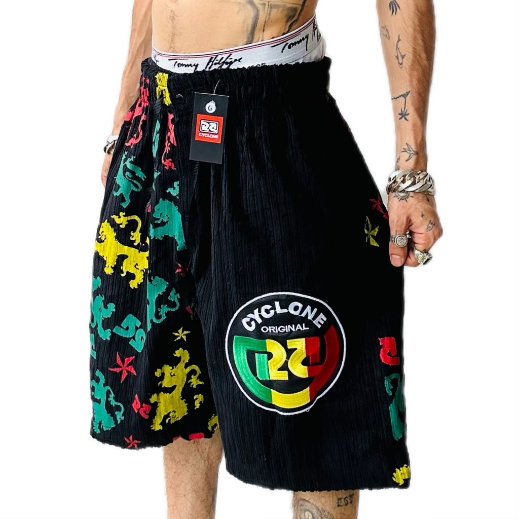Bermuda de Veludo Cyclone Reggae 2024 | Shopee Brasil
