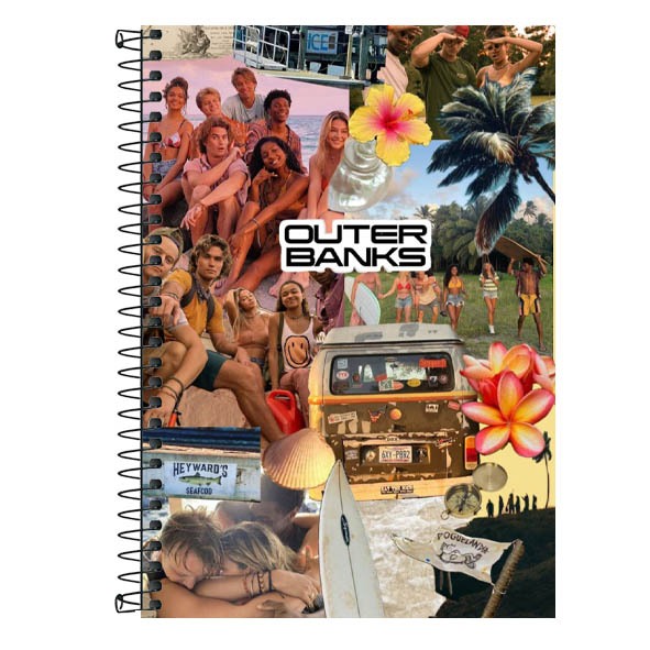 Caderno Personalizado OUTER BANKS OBX - 1, 10 e 20 matérias | Shopee Brasil