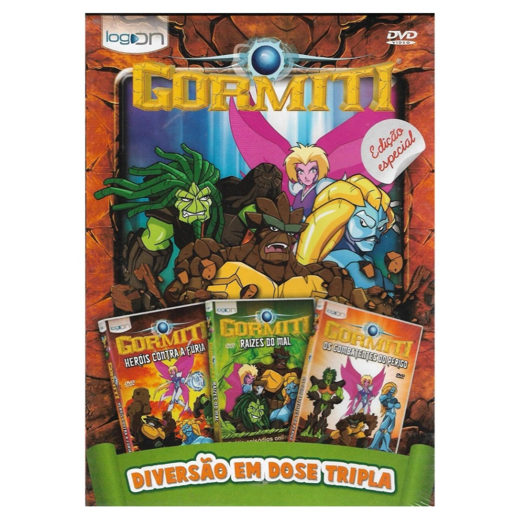 Gormiti Diversão em Dose Tripla Desenho Box Edição Especial com 3