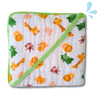 Toalha de Banho Bebe Fralda Soft com Capuz 100% Algodão Enxoval Menino Menina  Neutro 3 camadas em Oferta na Shopee