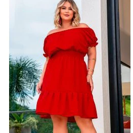 Vestido Plus Size Curve Feminino Ciganinha