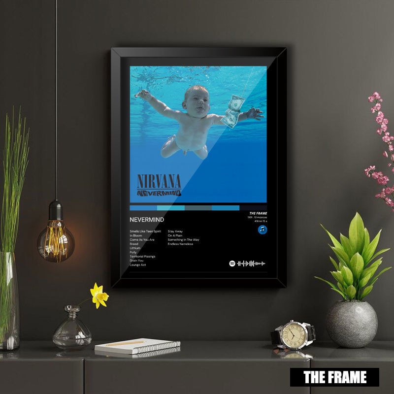 Quadro Decorativo A4/A3 Spotify Album Nevermind Nirvana | Shopee Brasil