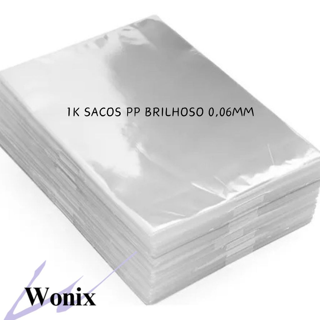 50UNID Saquinho Plástico Transparente PP – Alta Qualidade em Polipropileno Virgem 15X20CM