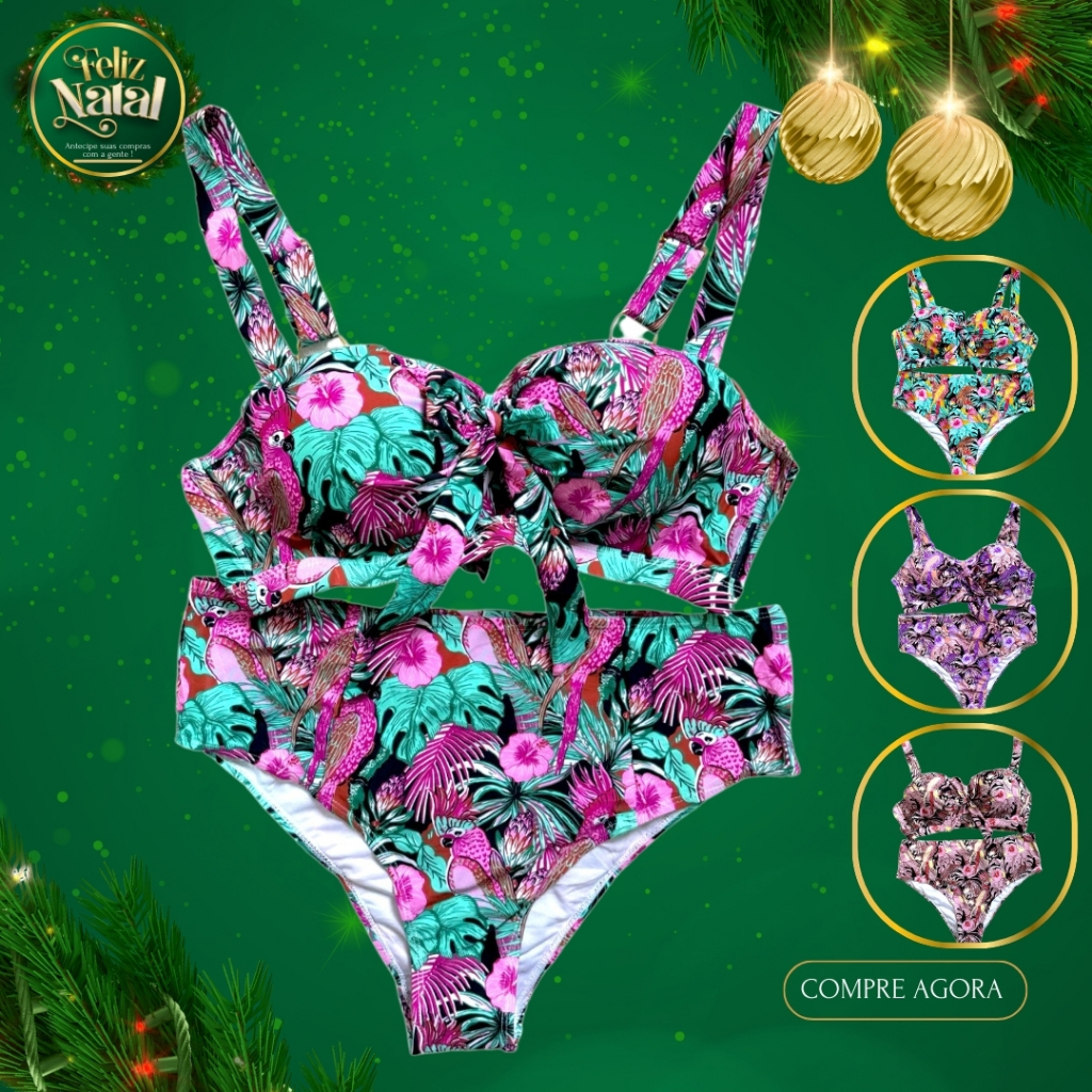 Biquini Plus Size Kit 2 Peças Parte Cima Baixo Tamanho Grande Com bojo ...