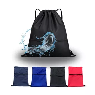 Mochila Saco Academia Bolsa Esportiva Bag Unissex Resistente Com Bolso em Oferta na Shopee
