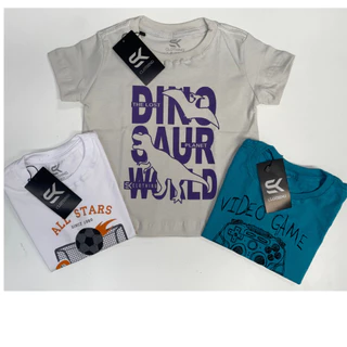Lote 10 camisetas menino 2 4 6 8 10 12 14 16 masculinas leves