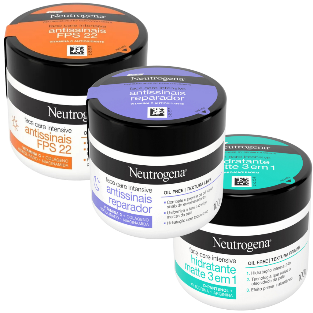 Hidratante Facial Neutrogena FPS22 Pele Oleosa Matte 3 em 1 Pote ...