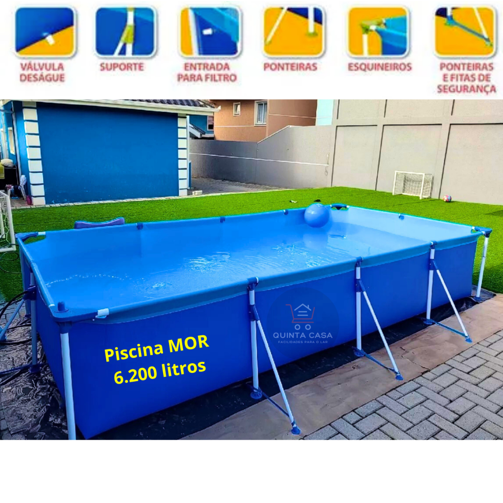 Piscina 6200 litros Retangular Estrutural Premium MOR