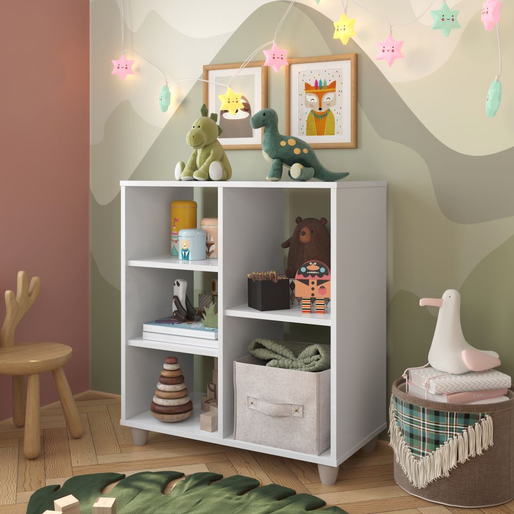 Estante nicho organizador para livros e brinquedos quarto infantil ...