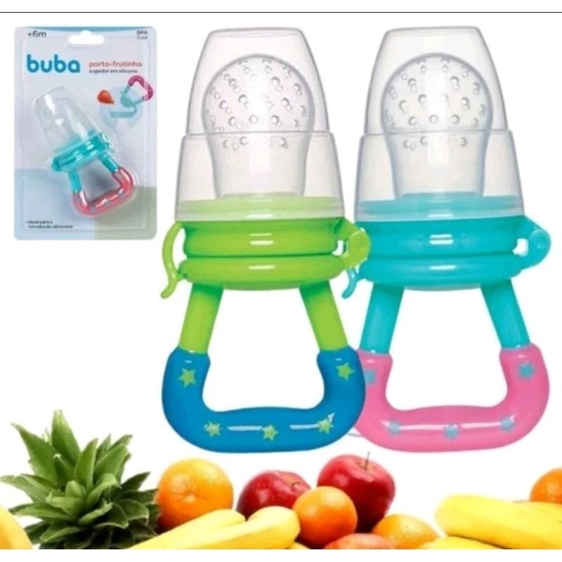 Chupeta alimentadora porta frutas silicone para bebê Buba | Shopee Brasil
