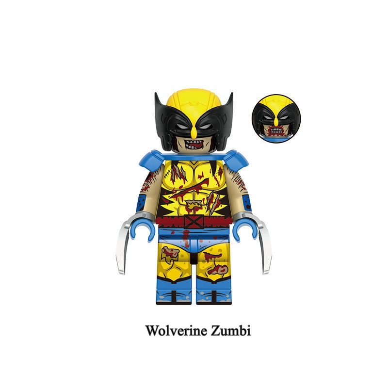 Deadpool e Logan minifigure de coleção Evilpool zumbi xforce