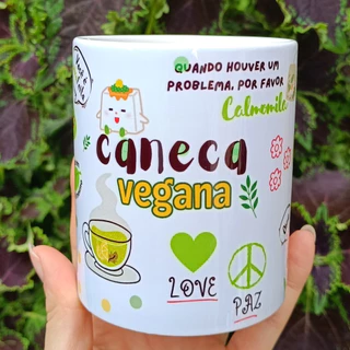 Caneca Porcelana Vegana Motivacional