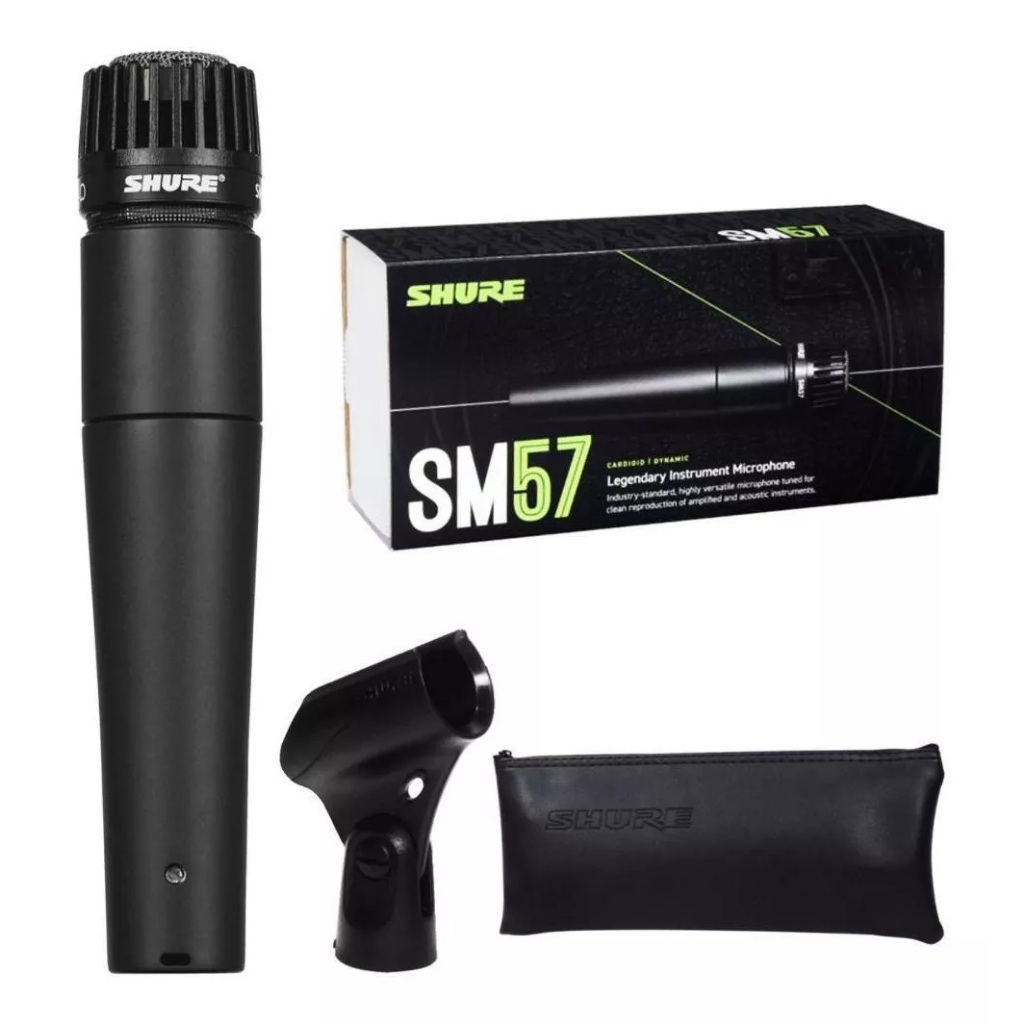 Shure SM57 - LC Microfone Dinâmico Lendário Made in México Alta
