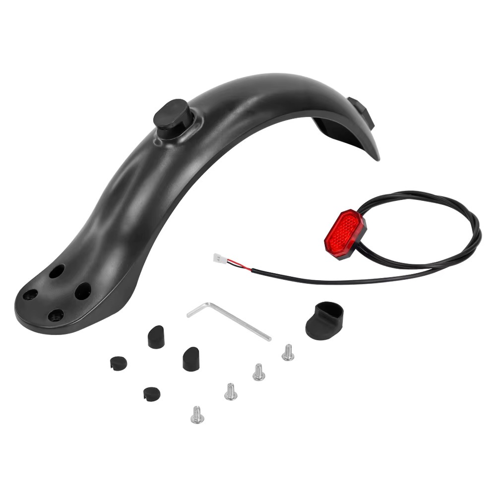Kit Paralama + Lanterna 4 furos P/ Patinete Elétrico