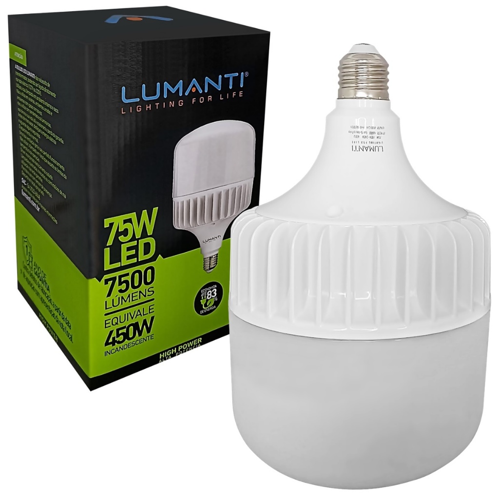 L Mpada Led Bulbo Alta Pot Ncia W Bivolt Branco Frio E Shopee Brasil