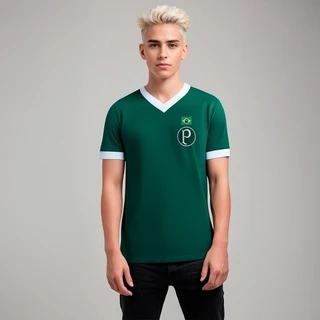 Camisa Palmeiras Infantil Juvenil Retrô Mundial 1951 Unissex