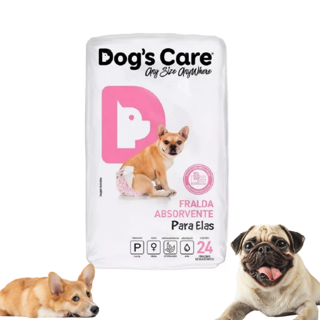 Fralda higiênica cães Pet descartável para cachorro fêmea P kit 24 ...