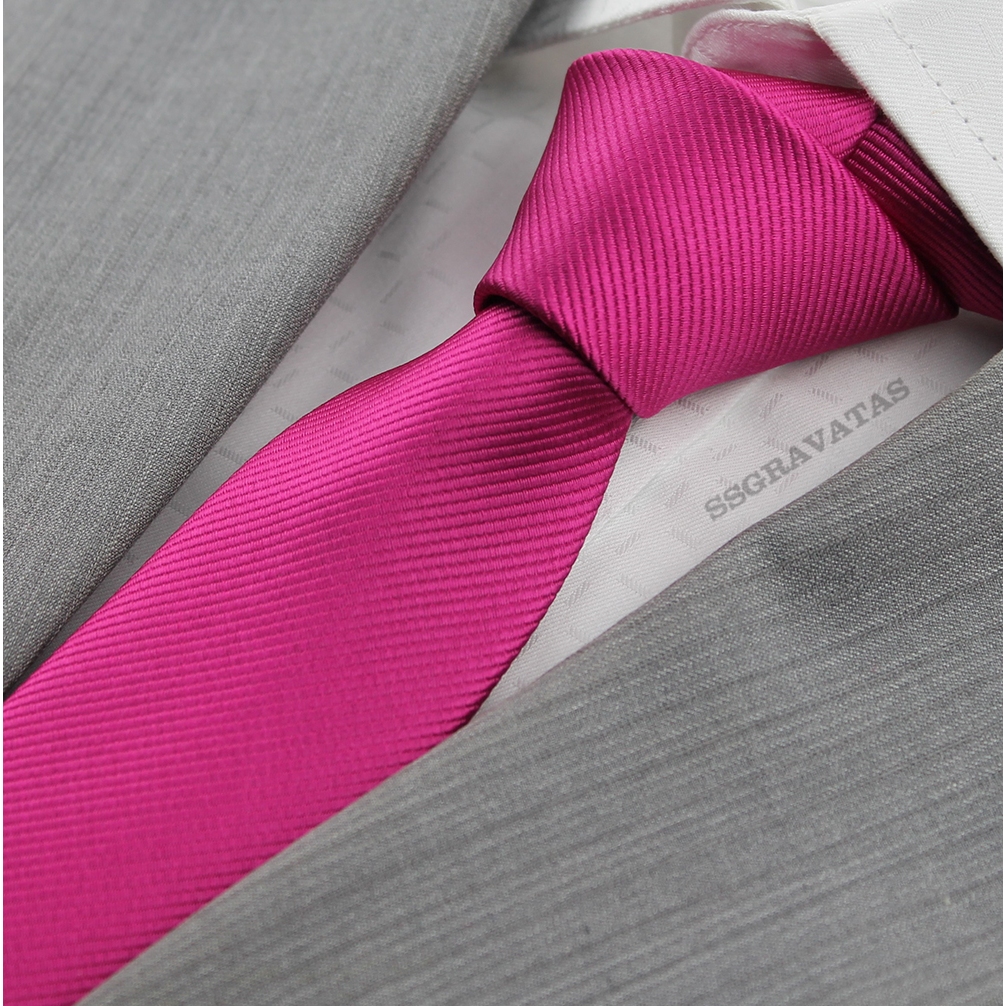 Gravata Fucsia Slim Padrinhos Casamento GR602 | Shopee Brasil