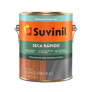 Tinta Esmalte Suvinil Brilhante, Acetinado e Fosco Branco Neve e Gelo Seca Rápido Base D´água 3,6 Litros