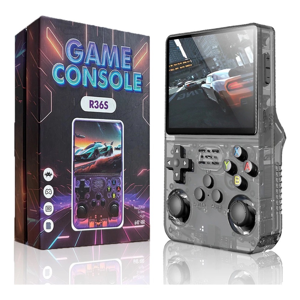 Console Portátil R36S + de 15.000 Jogos Vídeo Game 64g Linux Tela IPS 3.5 Polegadas a Pronta Entrega