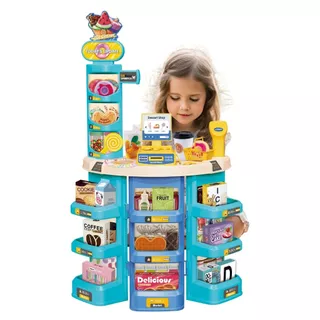 Mercadinho Confeitaria Infantil Doceria Brinquedo Faz de Conta 62 Peças