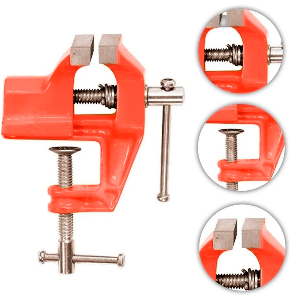 Imagem do produto Torno Morsa De Bancada Aco Base Fixa Mini Morsa 75mm Sparta